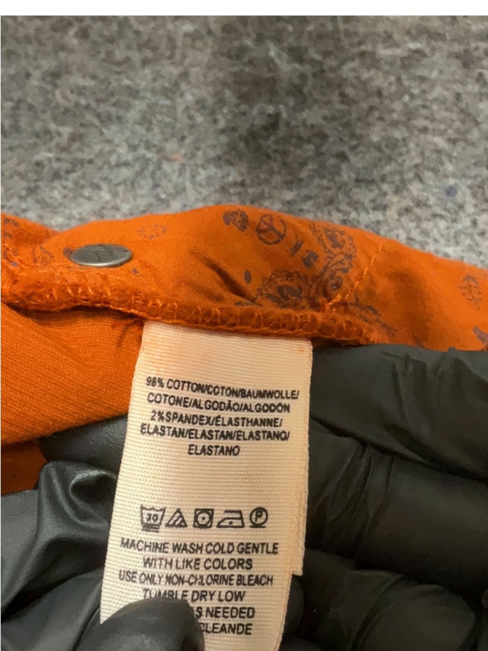 NWT We The Free Free People Rust Corduroy Distressed Skinny Jeans Size 29 - Picture 6 of 6